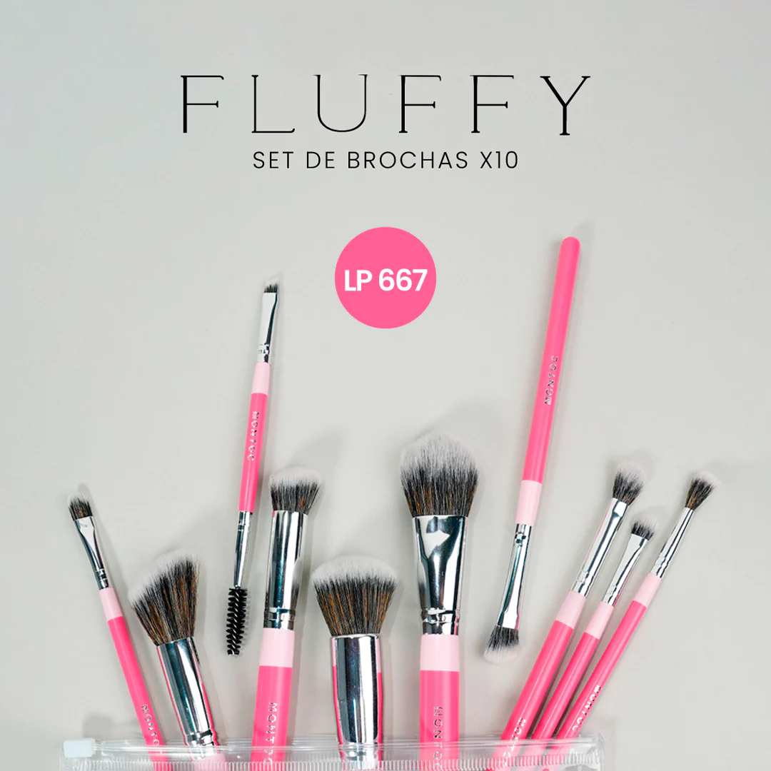 MONTOC KIT DE BROCHAS FLUFFY X10 LP667