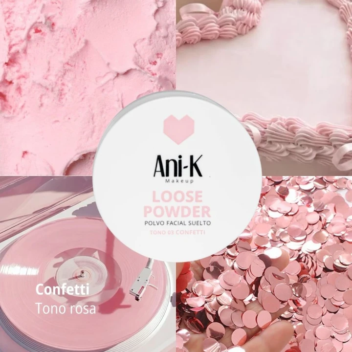 ANIK POLVO SUELTO 03 CONFFETI LOOSE ROSADO