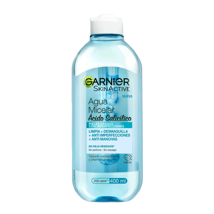 GARNIER AGUA MICELAR ACIDO SALICILICO X400ML
