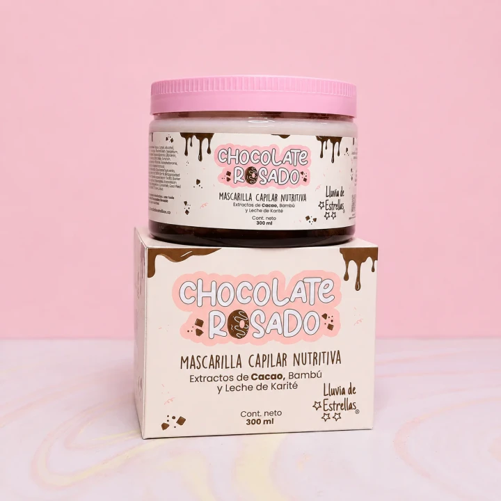 LLUVIA DE ESTRELLAS MASCARILLA CAPILAR CHOCOLATE ROSADO X 300 ML