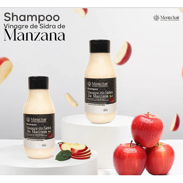 MENTA HAIR SHAMPOO VINAGRE DE SIDRA DE MANZANA X 550ML