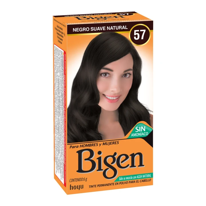 BIGEN TINTE EN POLVO 57 NEGRO SUAVE NATURAL 6GR