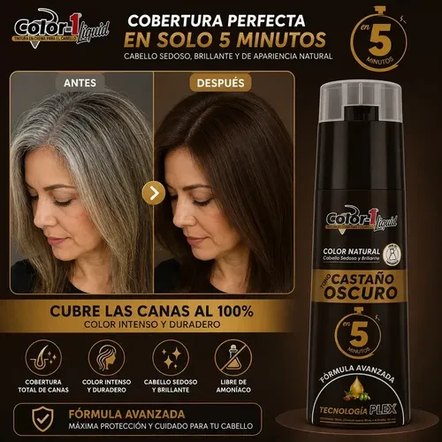 COLOR 1 TINTE LIQUIDO CASTAÑO OSCURO 180 ML
