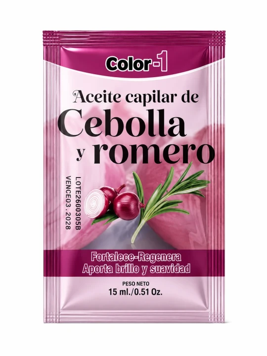 COLOR 1 ACEITE CAPILAR DE CEBOLLA Y ROMERO 15ML SOBRE