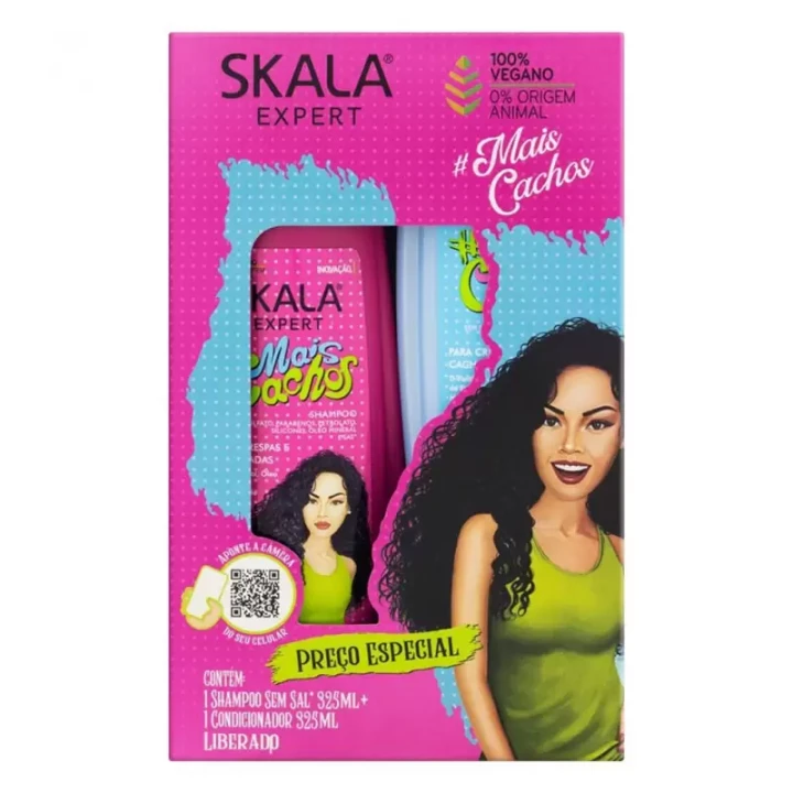 SKALA KIT SHAMPOO+ACONDICIONADOR MAIS CACHOS  325ML