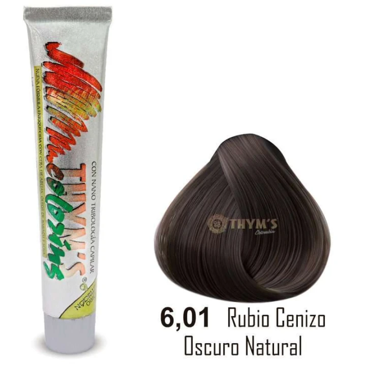 THYM´S TINTE PERMANENTE 6,01 RUBIO CENIZO OSCURO NATURAL