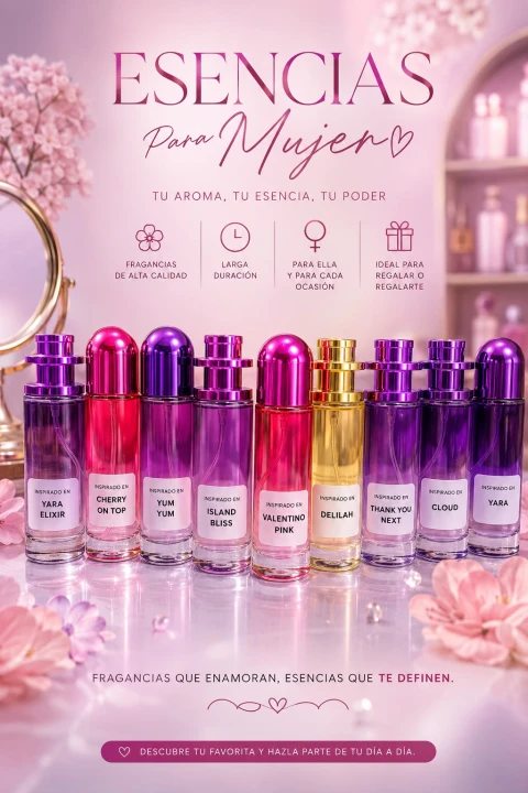 PERFUME ESCENCIAS EN VIDRIO