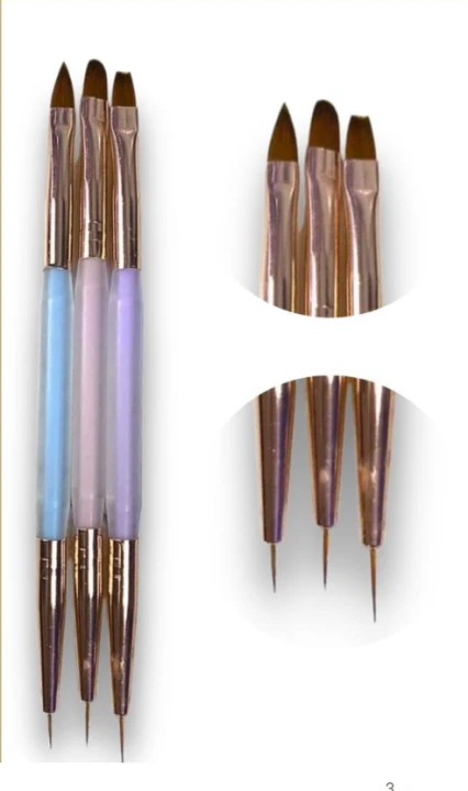 NAIL BRUSH PINCEL DOBLE GEL Y DECORACION